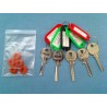 Popular bump key set, 5 keys (+ 5 dampeners)