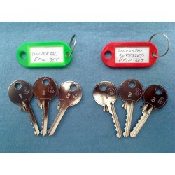 Both sets of 5 pin universal bump keys (6 keys)