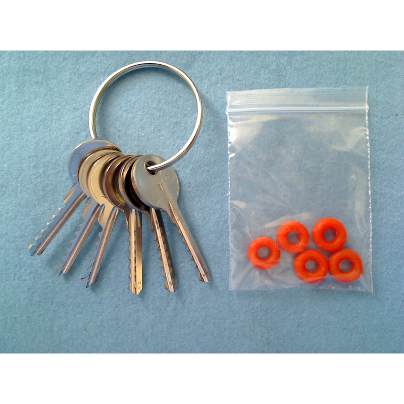 Both sets of 6 pin universal bump keys (4 keys)