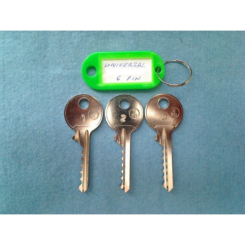 Universal 5 pin bump key set (3 x right keys)