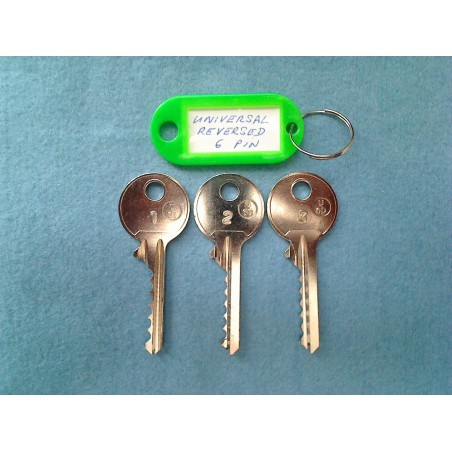 Reversed universal 5 pin bump key set (3 x left keys) 