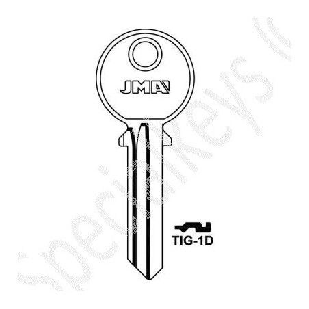 Tigris 6 pin key blank